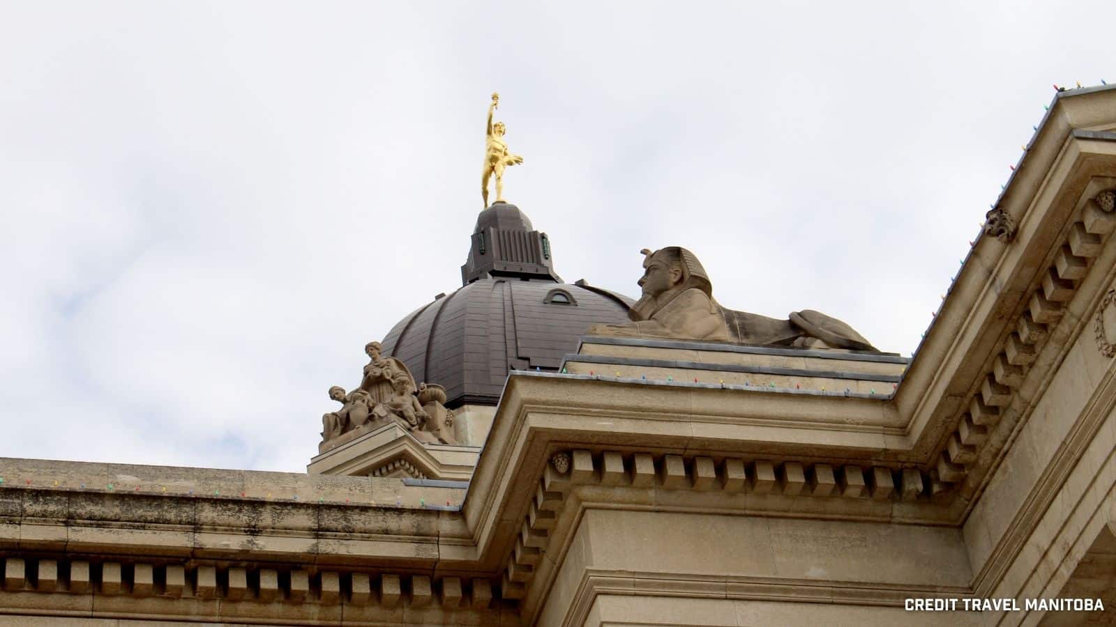 Golden Boy Manitoba Legislature Golden Boy statue on top of Manitoba legislature