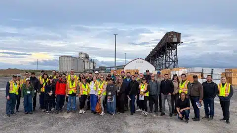 Tour group poses at Port of Churchill
